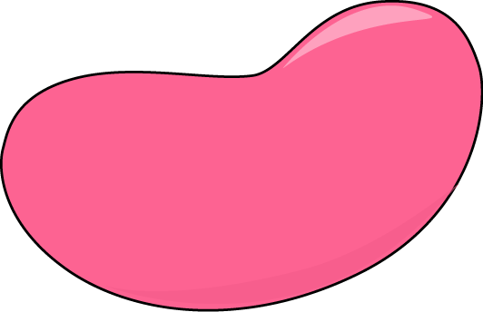 Pink_Jelly_Bean_with_a_Black_Outline